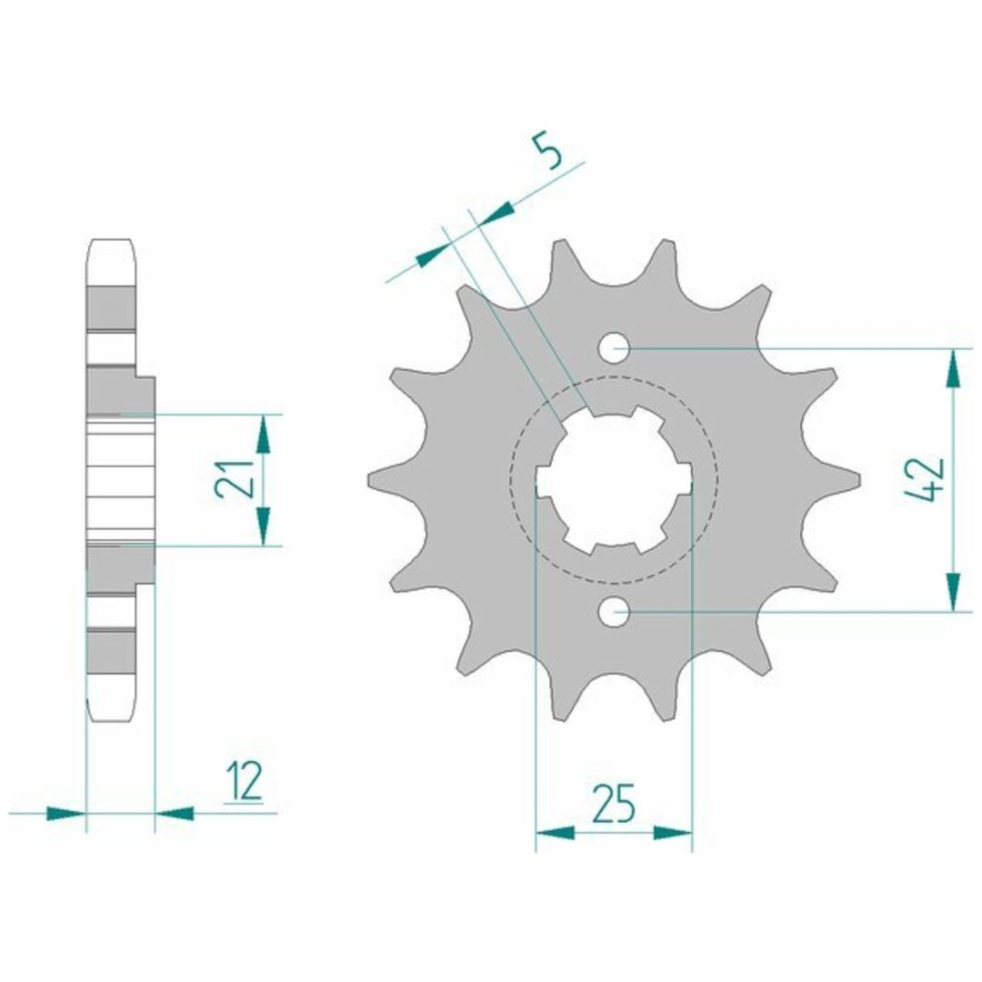 Framdrev Stål Standard Afam 530