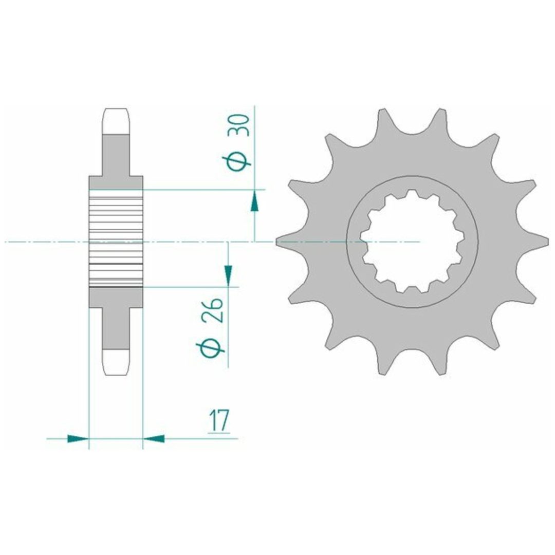 Framdrev Stål Standard Afam 530