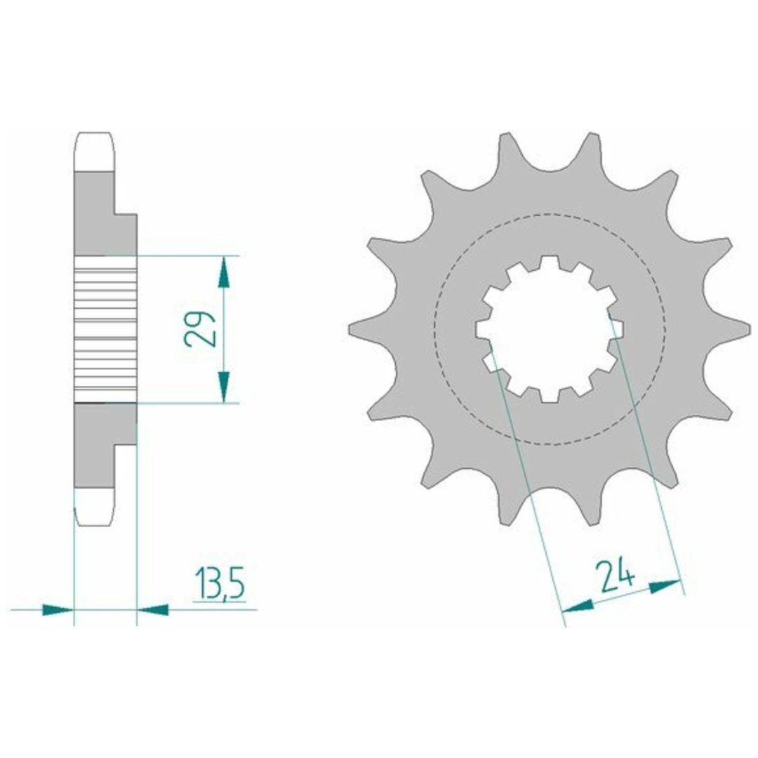 Framdrev Stål Standard Afam 530