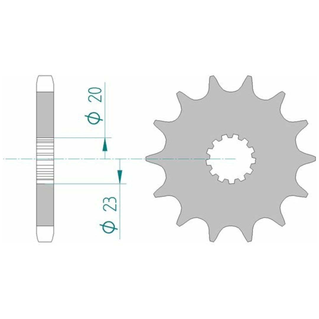 Framdrev Stål Standard Afam 530