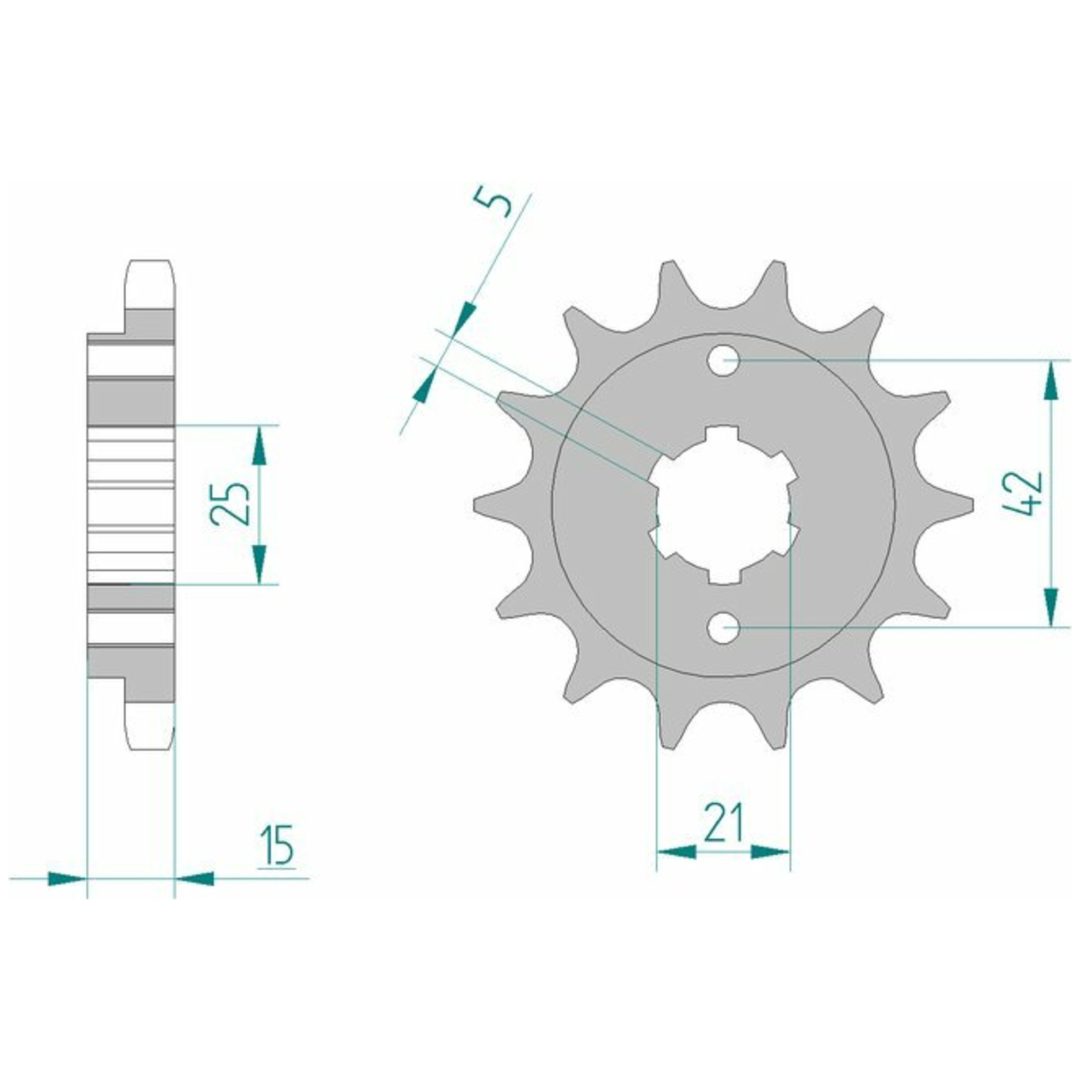 Framdrev Stål Standard Afam 530