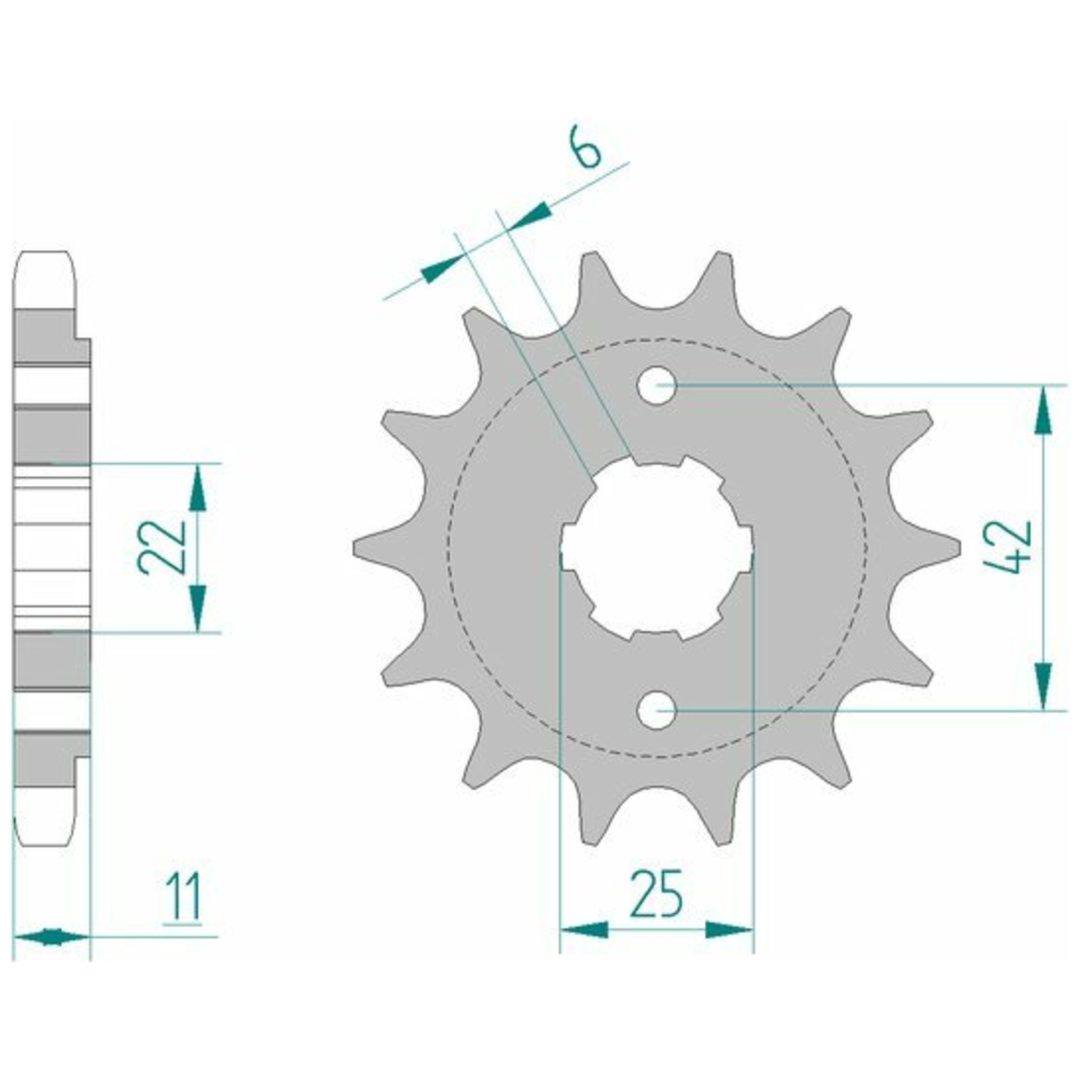 Framdrev Stål Standard Afam 530