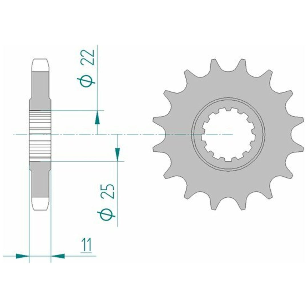 Framdrev Stål Standard Afam 530