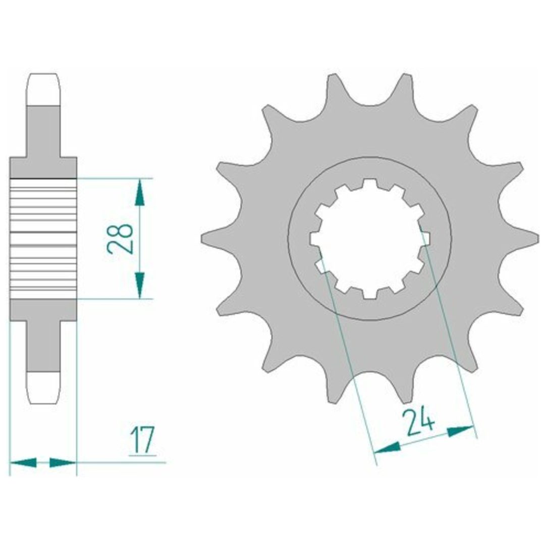 Framdrev Stål Standard Afam 530