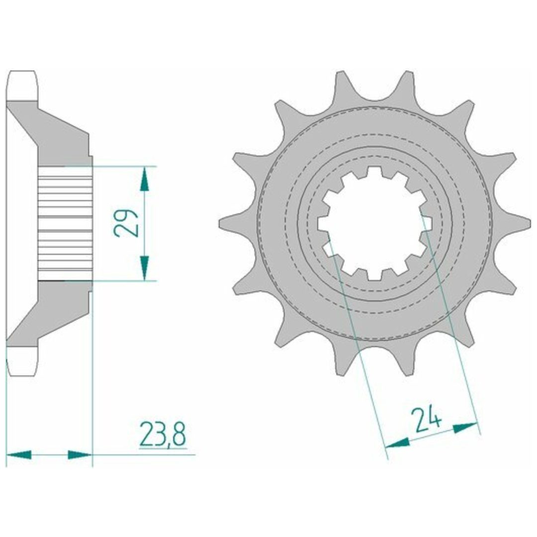 Framdrev Stål Standard Afam 530