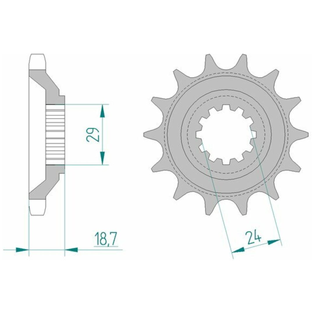 Framdrev Stål Standard Afam 630