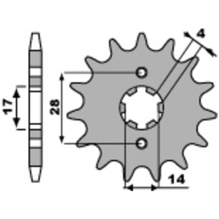 Framdrev Stål Standard PBR Kugg: 12 – bild 2