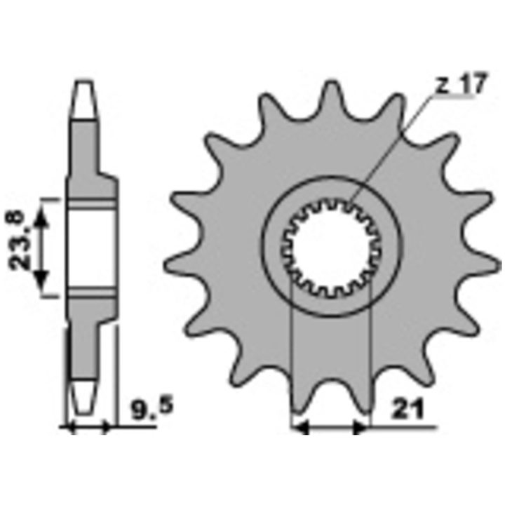 Framdrev Stål Standard PBR Kugg: 12 – bild 2