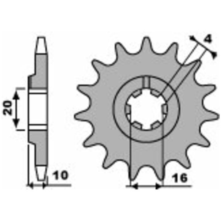 Framdrev Stål Standard PBR Kugg: 13 – bild 2