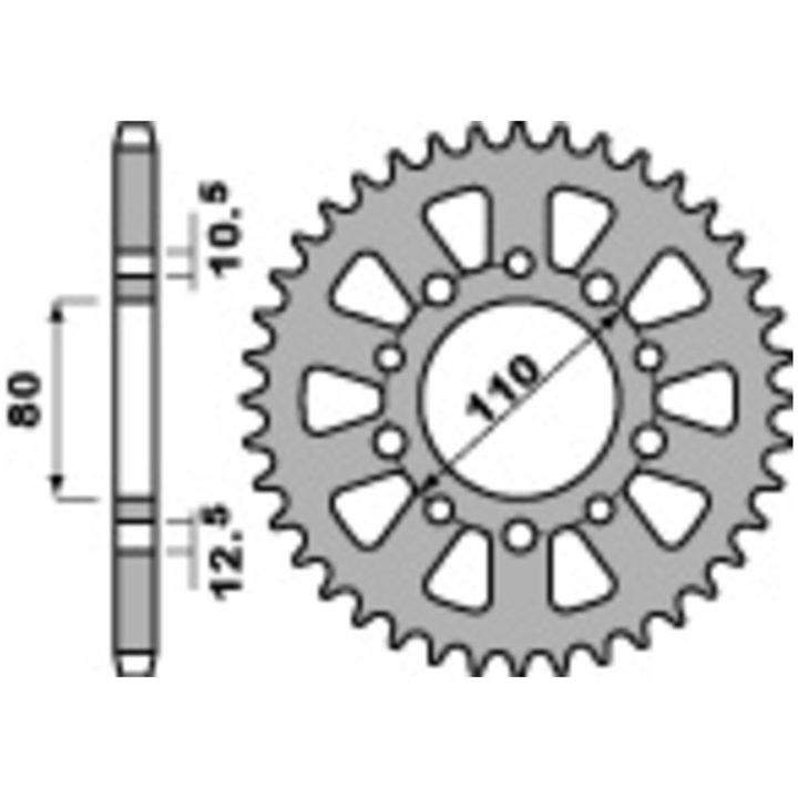 Framdrev Stål Standard PBR Kugg: 13 – bild 2