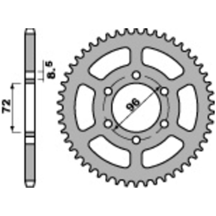 Framdrev Stål Standard PBR Kugg: 13 – bild 3