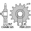 Framdrev Stål Standard PBR Kugg: 14 – miniatyr 1