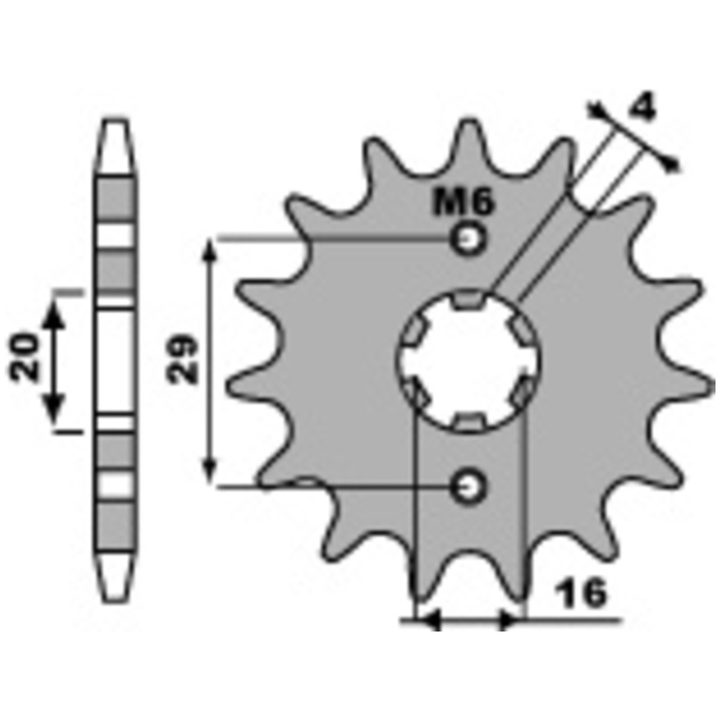 Framdrev Stål Standard PBR Kugg: 14 – bild 2