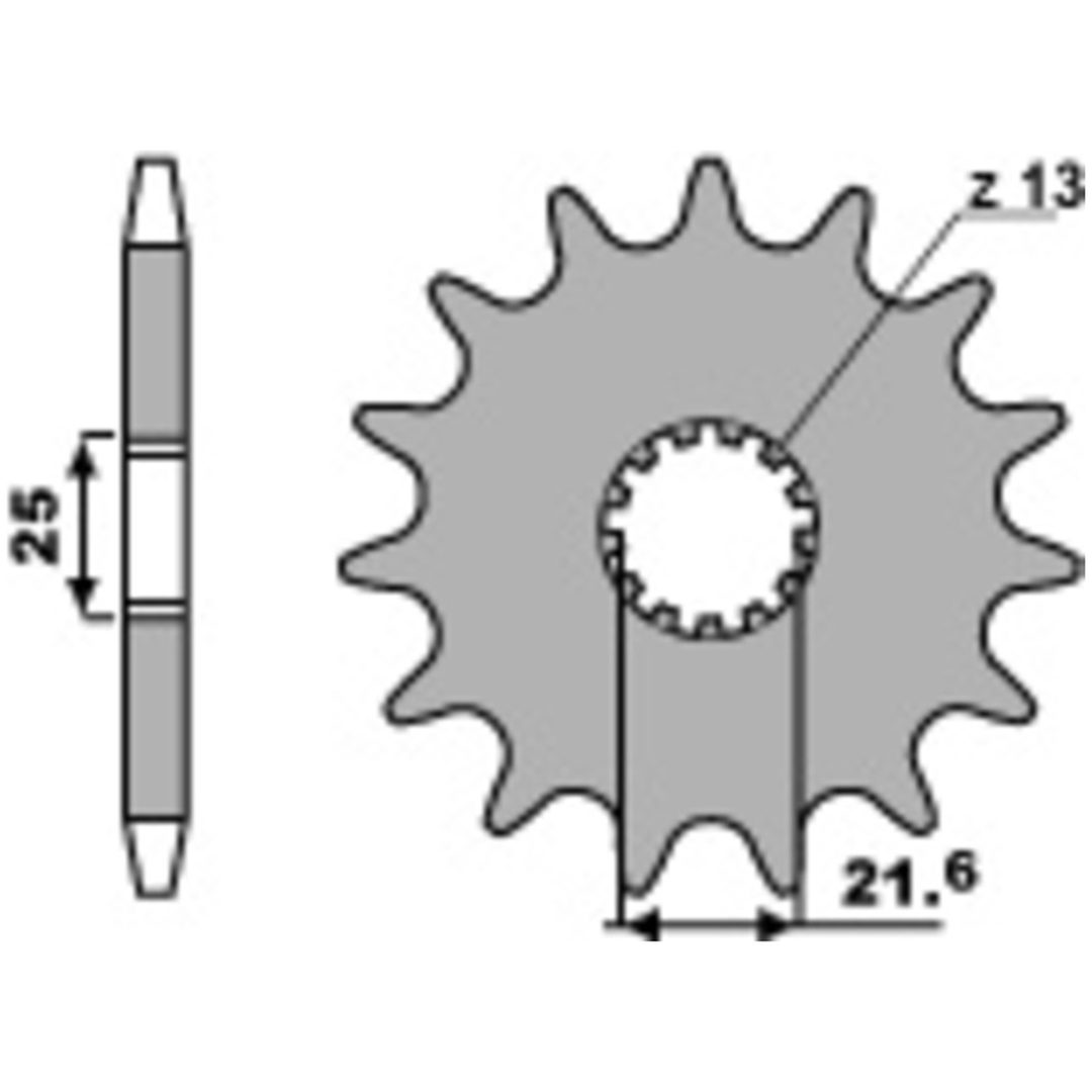 Framdrev Stål Standard PBR Kugg: 14 – bild 2