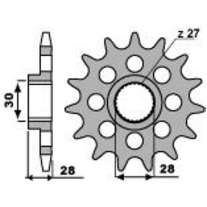 Framdrev Stål Standard PBR Kugg: 18 – bild 2
