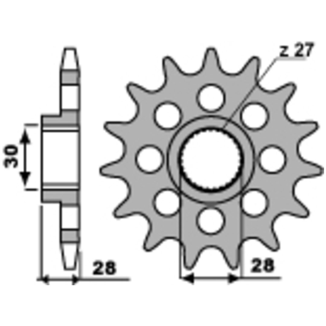 Framdrev Stål Standard PBR Kugg: 18 – bild 3