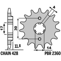 Framdrev Standard Stål PBR