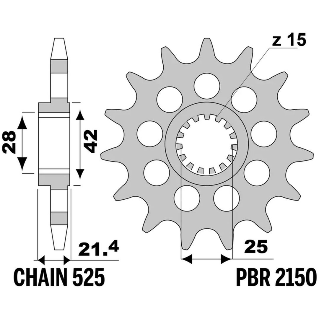 Framdrev Standard Stål PBR