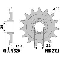 Framdrev Standard Stål PBR
