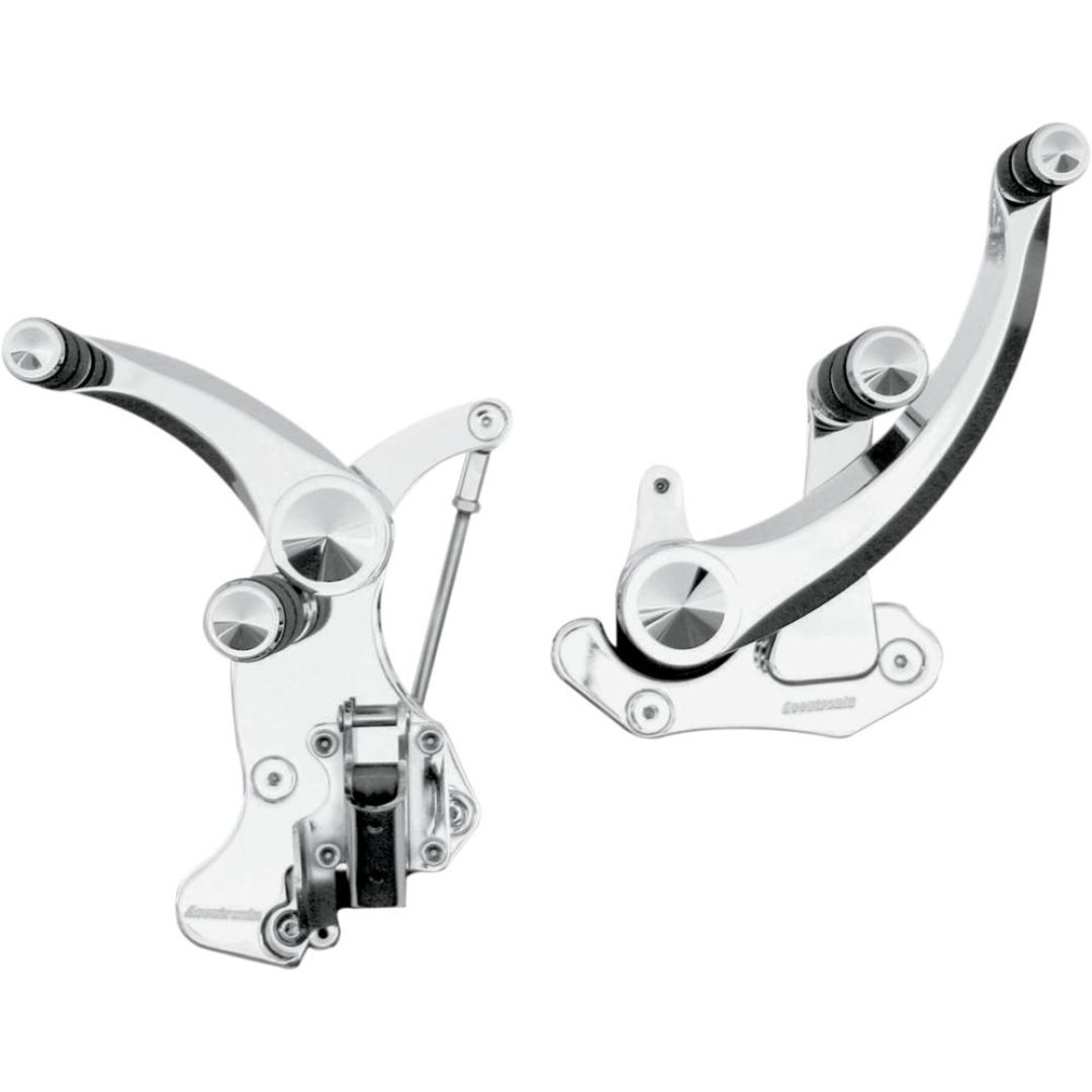 Framflyttat fotpinnsset Standard Diamond Krom ACCUTRONIX