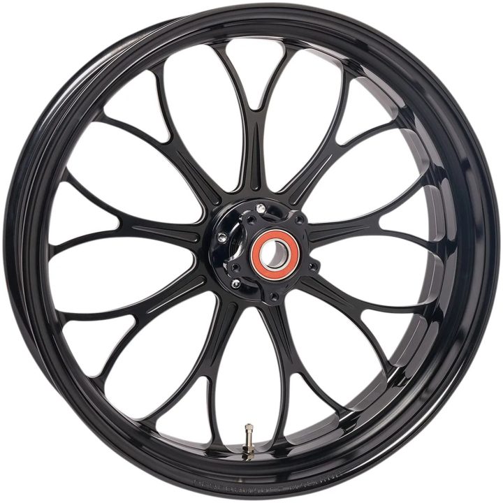 Framhjul Revolution Svart Blank Maskinbearbetad Aluminium PERFORMANCE MACHINE – bild 2