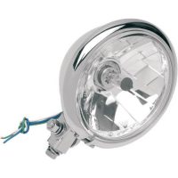 Framlampa 14,5 Cm (5-3/4") Diamond-style Bottom-mount Klar/Krom DRAG SPECIALTIES