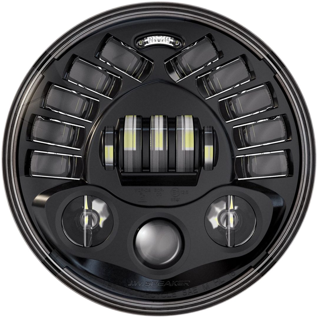 Framlampa 7" Adaptive För Indian Klar/Svart CUSTOM DYNAMICS Strålkastare
