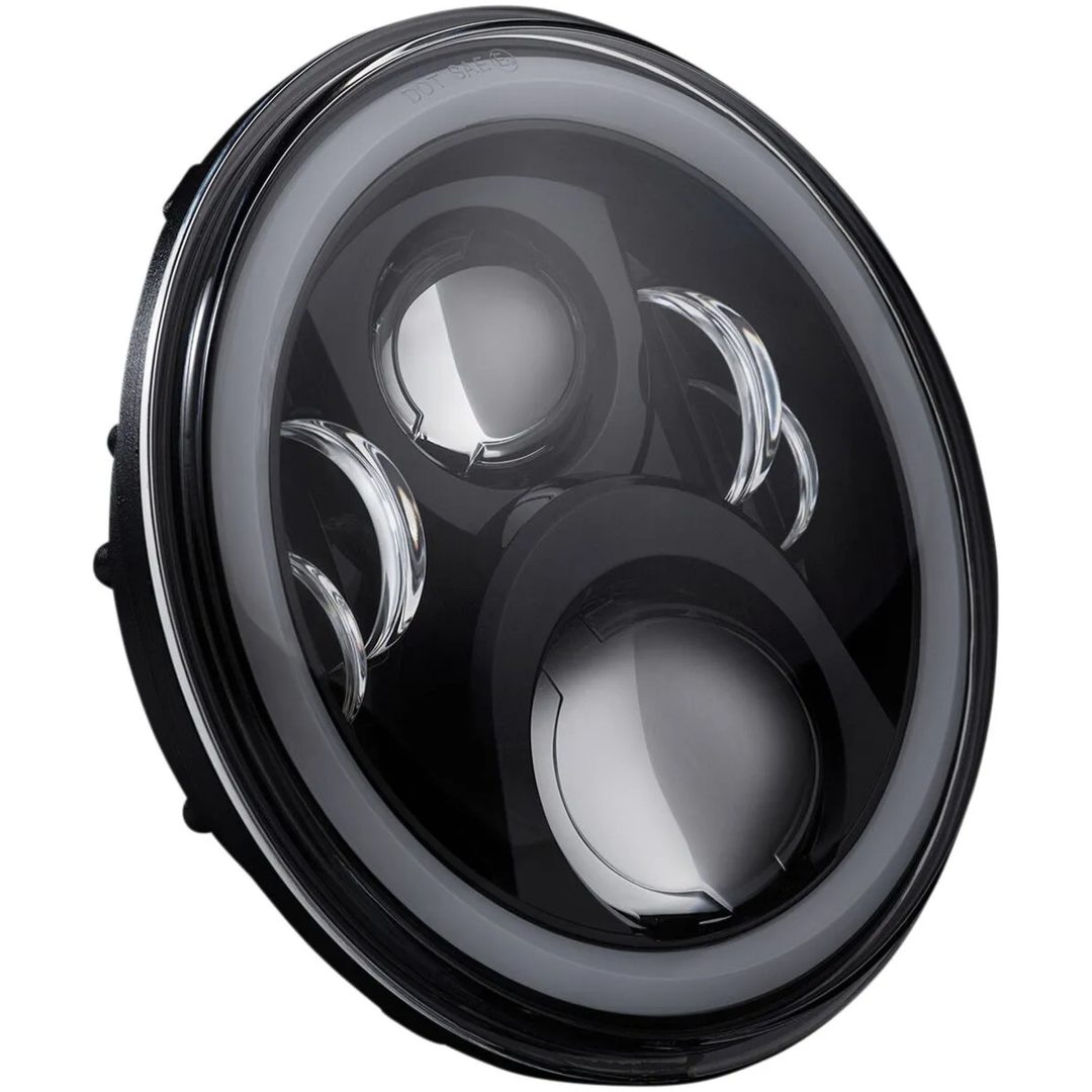Framlampa 7" Halo Svart CUSTOM DYNAMICS Strålkastare