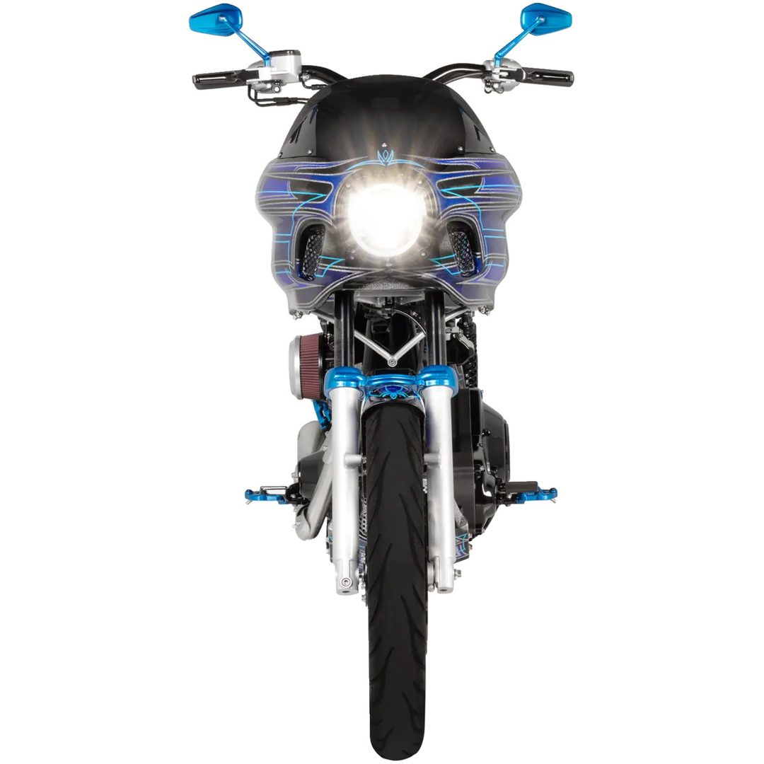 Framlampa 7" Led Halo Krom CUSTOM DYNAMICS Strålkastare – bild 3