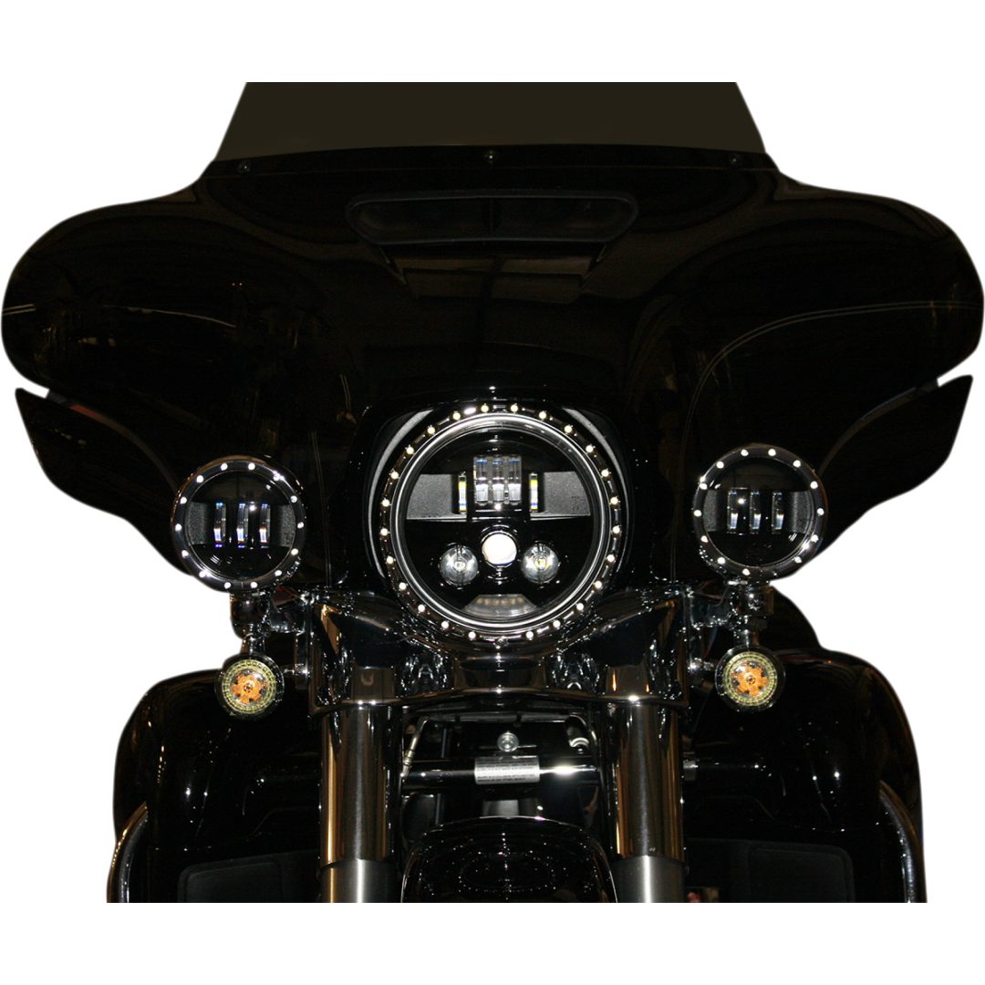 Framlampa 7" Probeam® Led Svart CUSTOM DYNAMICS Strålkastarsats – bild 4