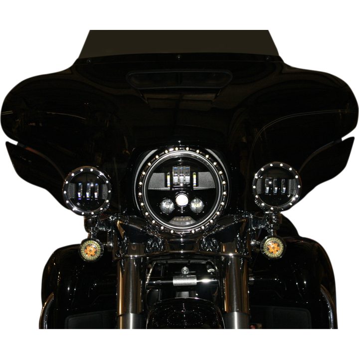 Framlampa 7" Probeam® Led Svart CUSTOM DYNAMICS Strålkastarsats – bild 4