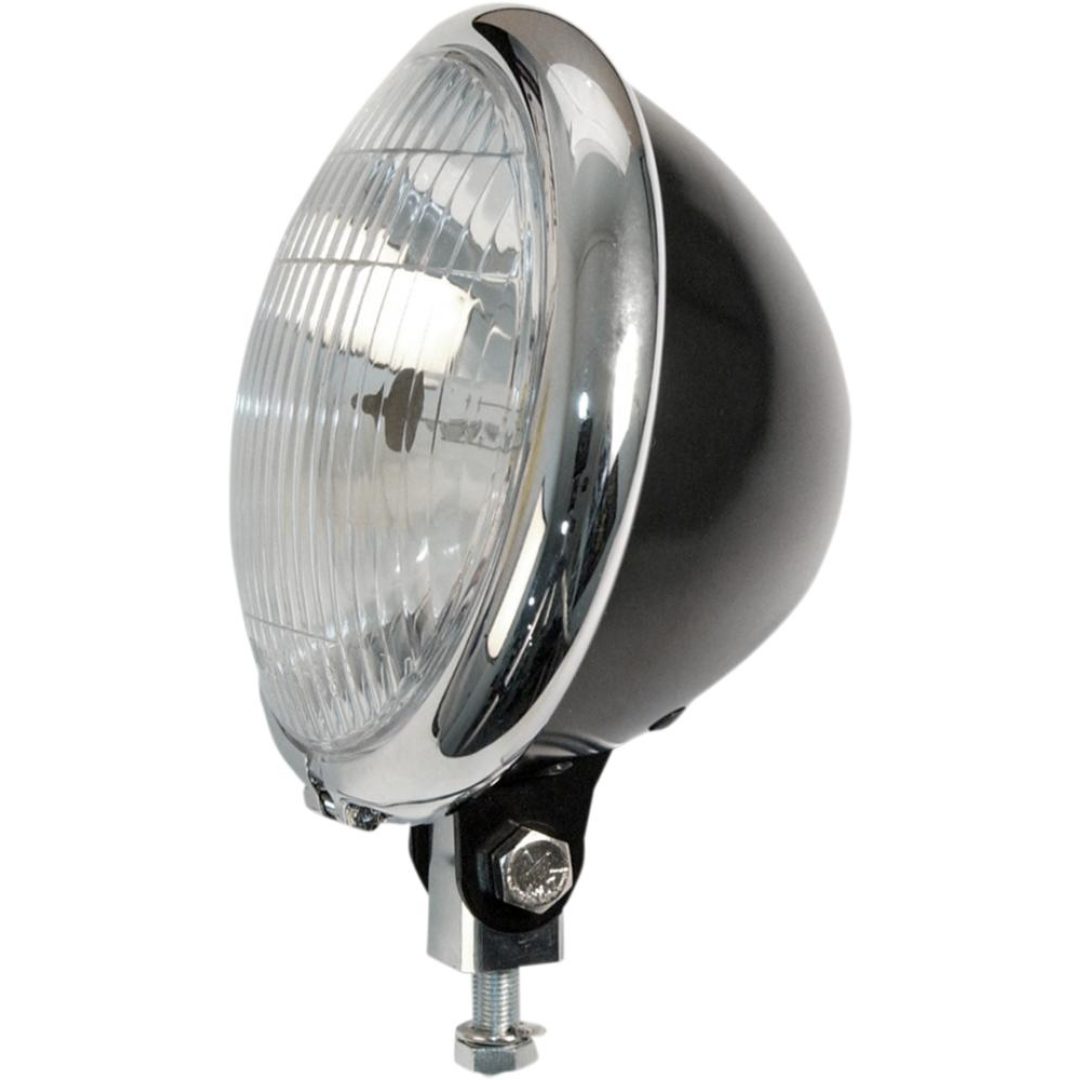 Framlampa Bates-stil 5-3/4" Svart/Klar/Krom EMGO Strålkastarsats