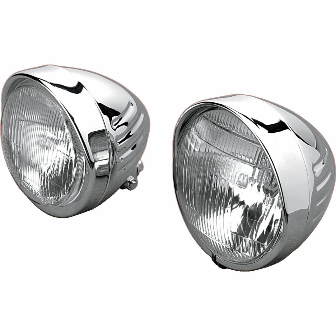 Framlampa Chrome Custom Springer-style Klar/Krom DRAG SPECIALTIES 6 3/4"