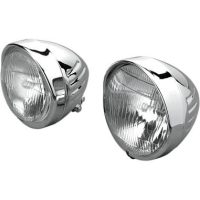 Framlampa Custom 14,5 Cm (5-3/4") Springer-style Klar/Krom DRAG SPECIALTIES