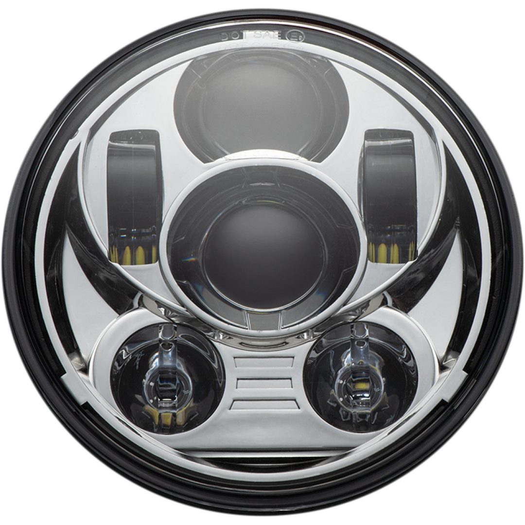 Framlampa Led 5.75" Klar/Krom CUSTOM DYNAMICS Strålkastare