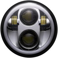 Framlampa Pg 5.75" Halo Klar/Krom CUSTOM DYNAMICS
