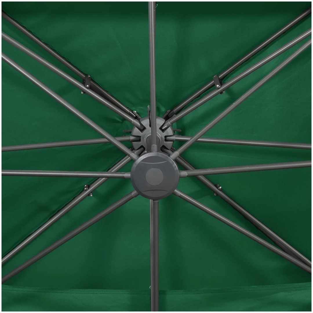 Frihängande parasoll med ventilation grön 400x300 cm vidaXL 300 x 400 cm – bild 7