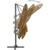 Frihängande trädgårdsparasoll aluminiumstång taupe vidaXL 300 x 300 cm – miniatyr 4