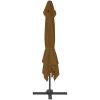 Frihängande trädgårdsparasoll aluminiumstång taupe vidaXL 300 x 300 cm – miniatyr 5
