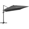 Frihängande trädgårdsparasoll LEDs aluminiumstång 400x300cm vidaXL 400 x 300 cm (7 x 5 cm) – miniatyr 3