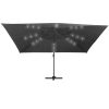 Frihängande trädgårdsparasoll LEDs aluminiumstång 400x300cm vidaXL 400 x 300 cm (7 x 5 cm) – miniatyr 4