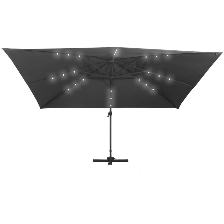 Frihängande trädgårdsparasoll LEDs aluminiumstång 400x300cm vidaXL 400 x 300 cm (7 x 5 cm) – bild 4