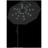 Frihängande trädgårdsparasoll LEDs och stålstång antracit vidaXL 300 cm – miniatyr 6
