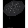 Frihängande trädgårdsparasoll med LEDs svart vidaXL 350 cm – miniatyr 6