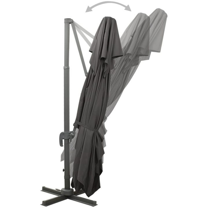 Frihängande trädgårdsparasoll med ventilation 400x300 cm vidaXL 300 x 400 cm – bild 5