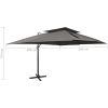 Frihängande trädgårdsparasoll med ventilation 400x300 cm vidaXL 300 x 400 cm – miniatyr 9