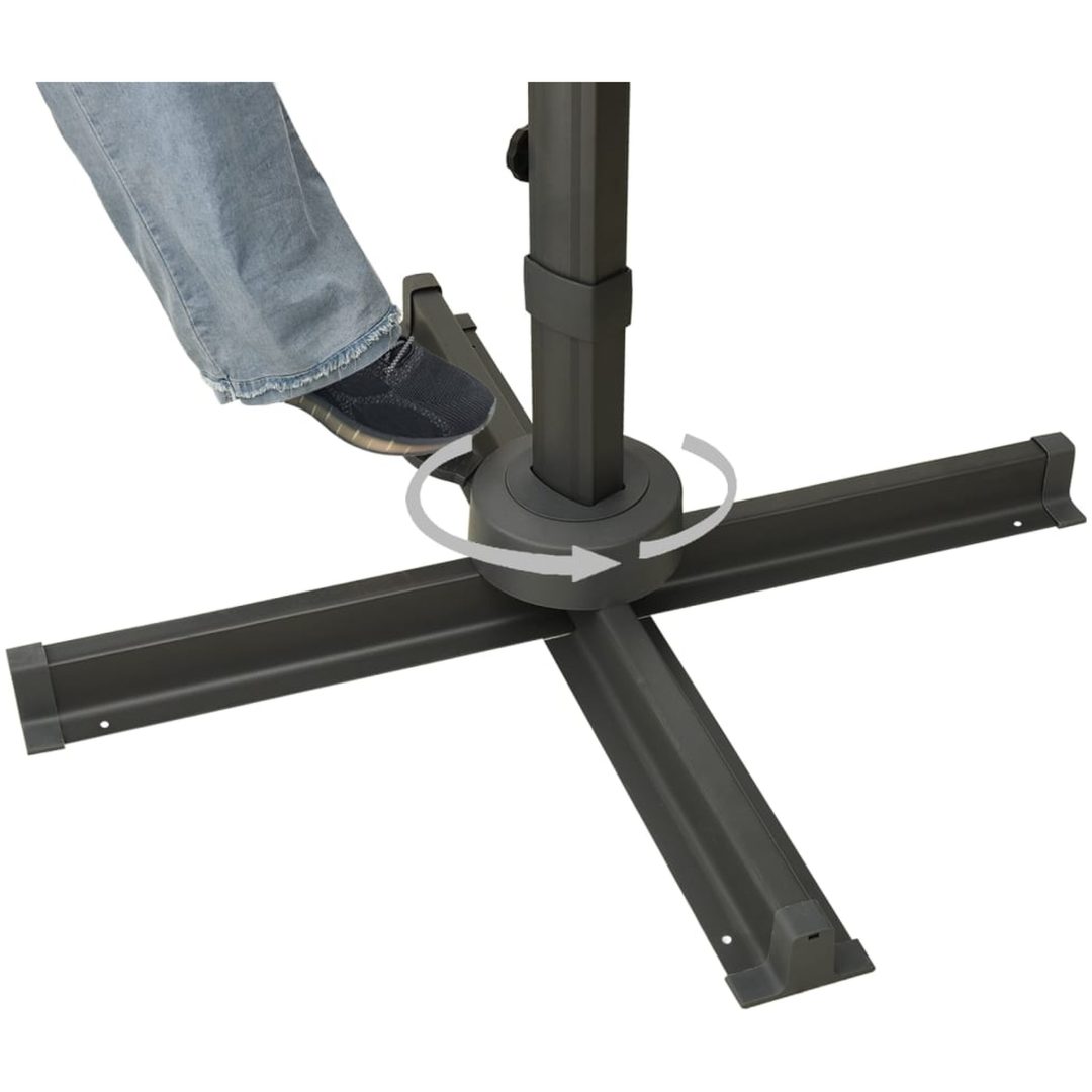 Frihängande trädgårdsparasoll med ventilation grön vidaXL 300 x 300 cm – bild 7