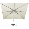 Frihängande trädgårdsparasoll med ventilation sand 400x300 cm vidaXL 300 x 400 cm – miniatyr 3