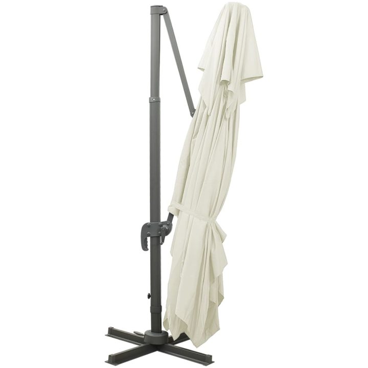 Frihängande trädgårdsparasoll med ventilation sand 400x300 cm vidaXL 300 x 400 cm – bild 5