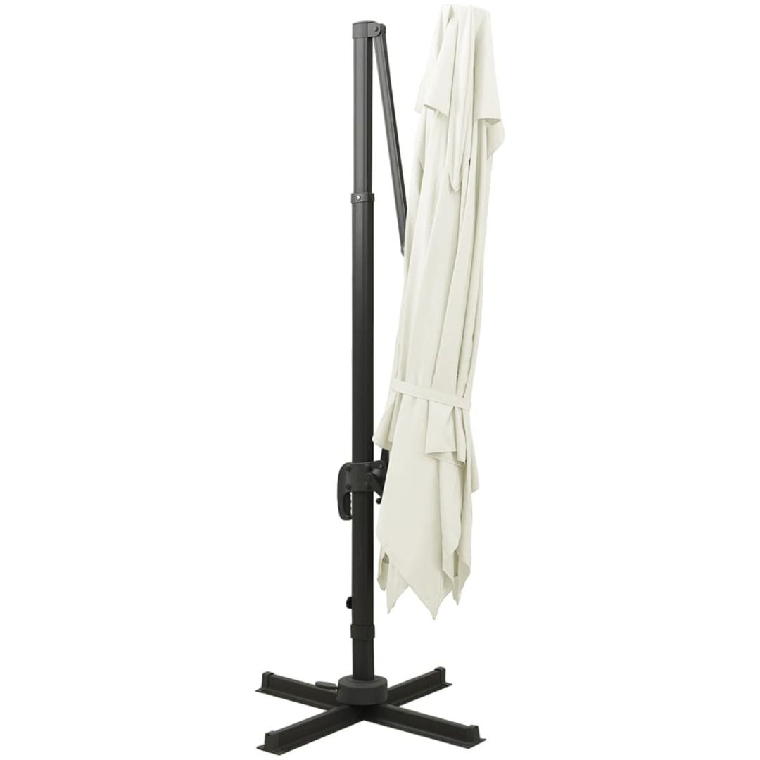 Frihängande trädgårdsparasoll med ventilation sand vidaXL 300 x 300 cm – bild 5